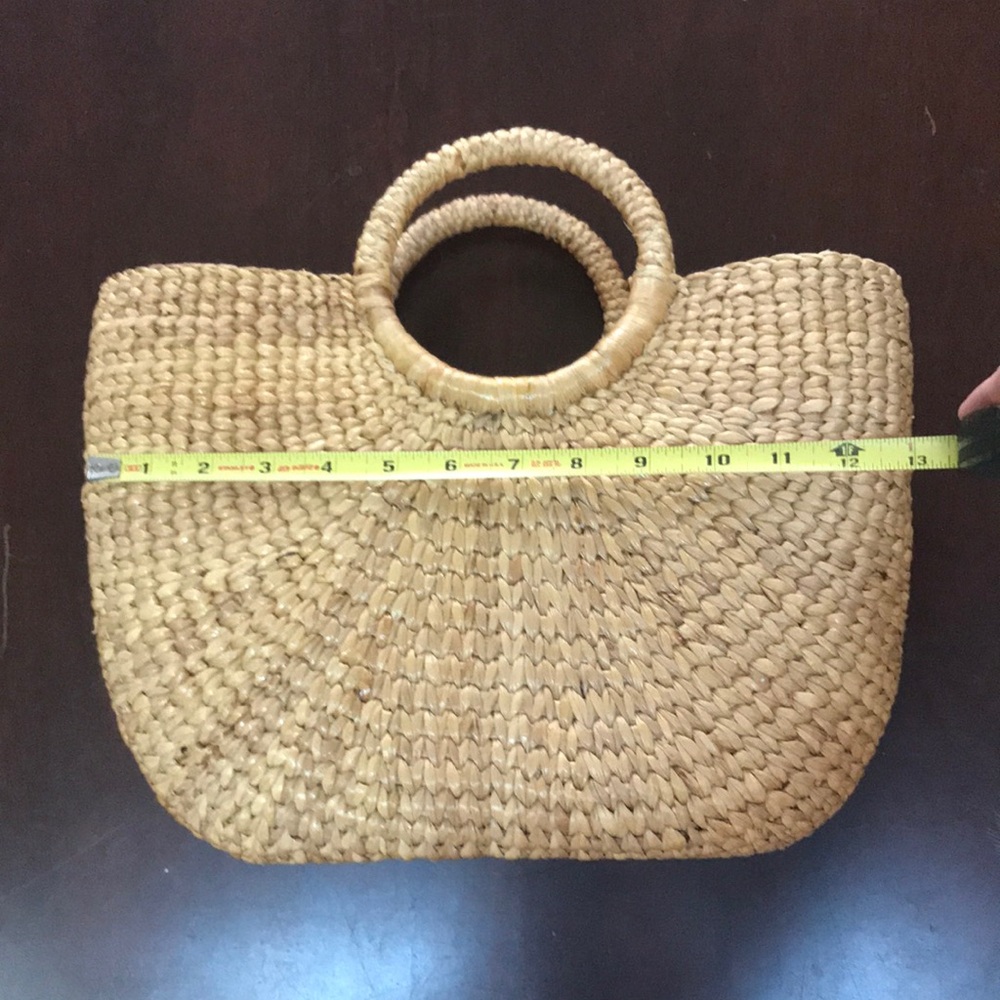 Woven Raffia Straw Tote Bag - Large - Picture 7 of 10